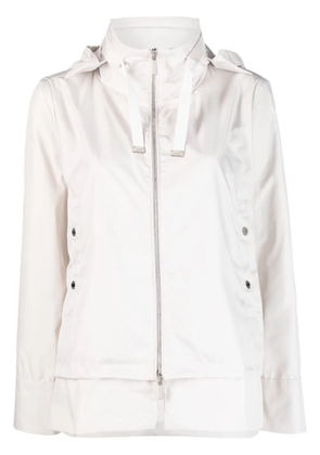 Moorer layered-effect hooded jacket - Neutrals