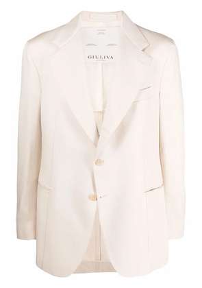 Giuliva Heritage notched-lapels single-breasted blazer - Neutrals