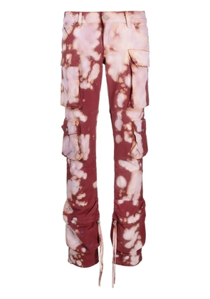 The Attico Essie tie-dye cargo trousers - Pink