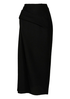 Del Core popcorn-texture pencil midi skirt - Black