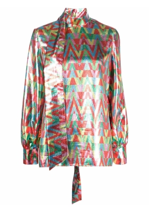 Valentino Garavani graphic-print blouse - Red