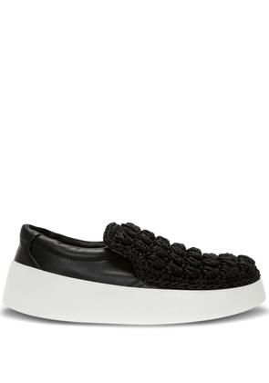 JW Anderson Popcorn leather loafers - Black