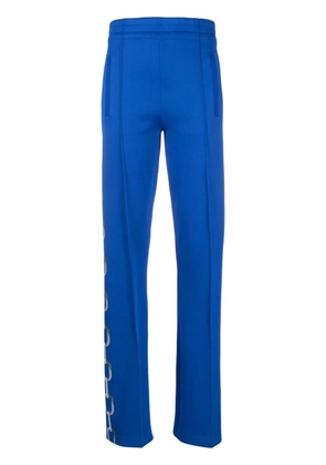 Burberry chain-print straight trousers - Blue