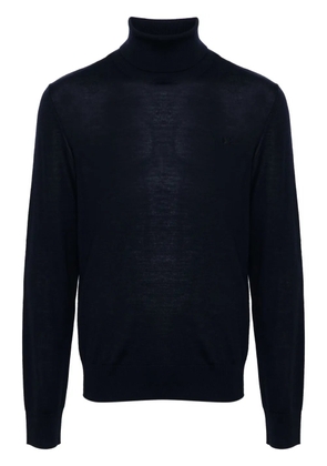 DSQUARED2 logo-embroidered roll-neck jumper - Blue