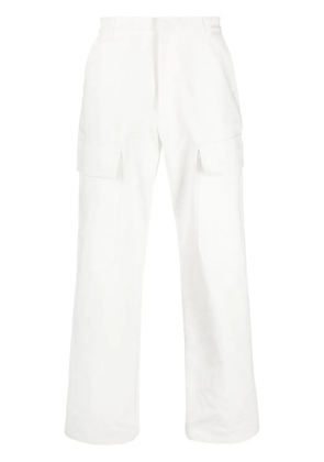 Sky High Farm logo-patch wide-leg cargo jeans - White