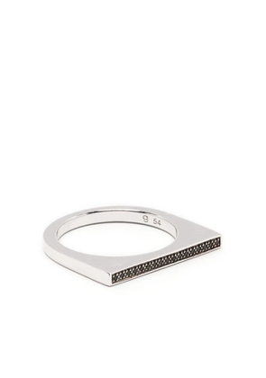 Tom Wood crystal-embellished signet ring - Silver