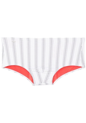 Amir Slama abstract-print swim trunks - White