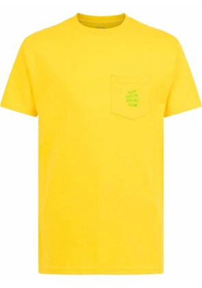 Anti Social Social Club Cross My Heart pocket T-shirt - Yellow