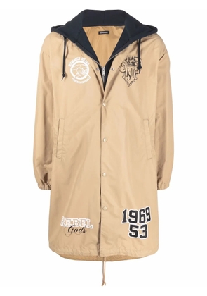 Undercoverism multiple-patch hooded parka - Neutrals