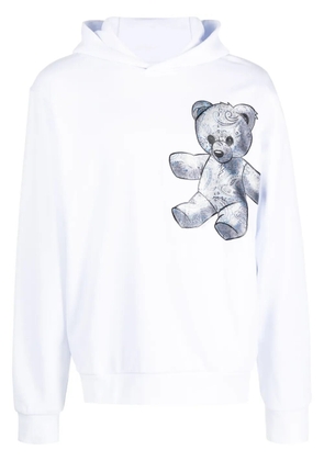 Philipp Plein Paisley Teddy Bear hoodie - White
