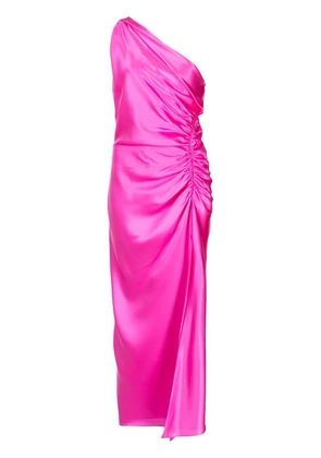 Michelle Mason one-shoulder silk dress - Pink
