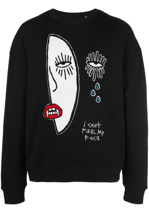 Haculla I cant feel my face sweatshirt - Black