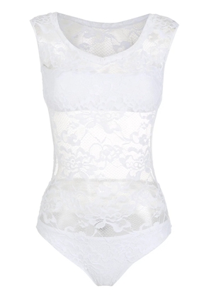 Amir Slama lace-panelled bodysuit - White