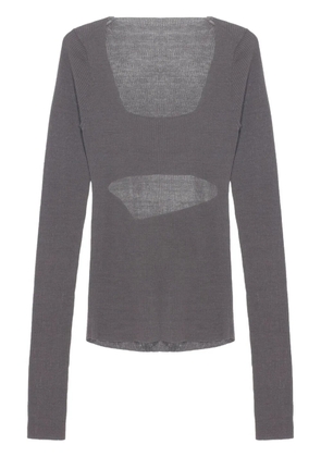 QUIRA long-sleeve ribbed-knit top - Grey