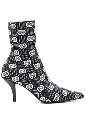 Gucci 75mm Interlocking G knit boots - Black