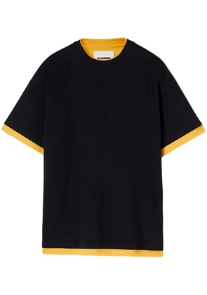 Jil Sander logo-print two-tone T-shirt - Black
