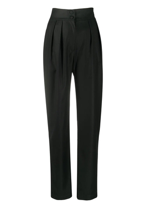 Materiel tapered-leg wool trousers - Black
