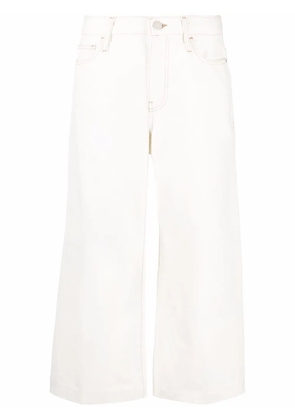 FRAME Le Italian wide-leg cropped jeans - White