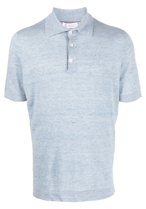 Brunello Cucinelli short-sleeve polo shirt - Blue