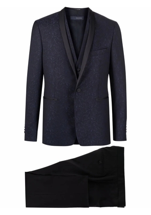 Tagliatore single-breasted paisley-print suit - Blue