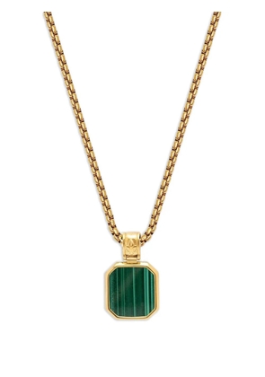 Nialaya Jewelry square malachite pendant necklace - Gold