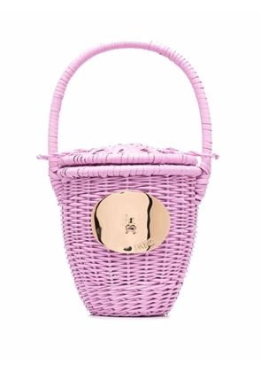Patou logo bucket bag - Purple