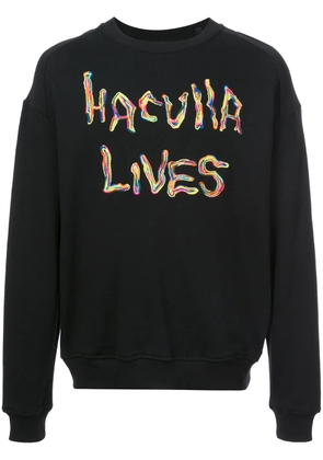 Haculla oversized back print sweatshirt - Black
