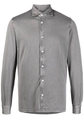 Fedeli long-sleeved cotton shirt - Grey