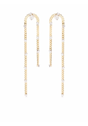 Delfina Delettrez 18kt yellow gold Unchain My Art diamond earrings