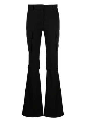 ANDREĀDAMO mid-rise detachable flared trousers - Black