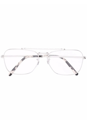 Ray-Ban tortoiseshell effect tip glasses - Silver