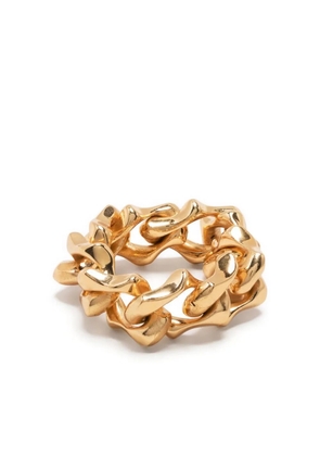 Emanuele Bicocchi soft sharp chain-link embellished ring - Gold