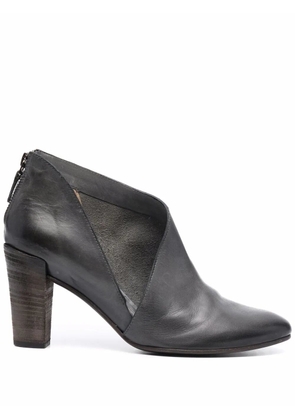 Del Carlo 95mm cut-out zipped pumps - Blue