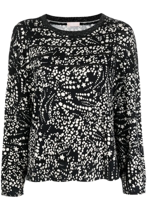 LIU JO star-print lurex-detail jumper - Black