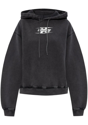 Alexander Wang blade-logo cotton hoodie - Black