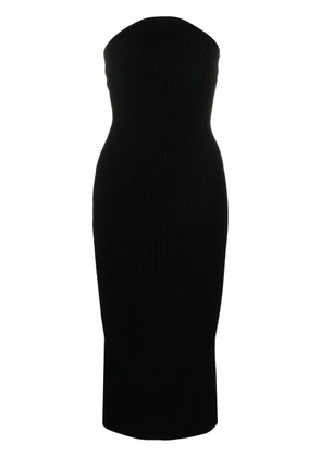 KHAITE Rumer ribbed midi dress - Black