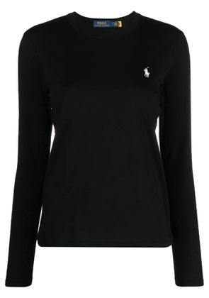 Polo Ralph Lauren logo-embroidered cotton T-shirt - Black