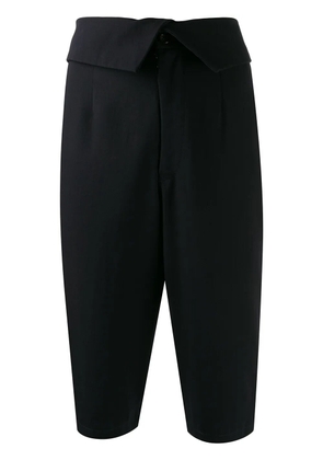 Comme Des Garçons Pre-Owned 1988 foldover waistband knee-length bermudas - Blue