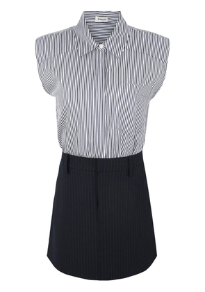 Simkhai Graham contrast-fabric mini dress - Blue