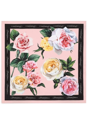 Dolce & Gabbana floral-print scarf - Pink
