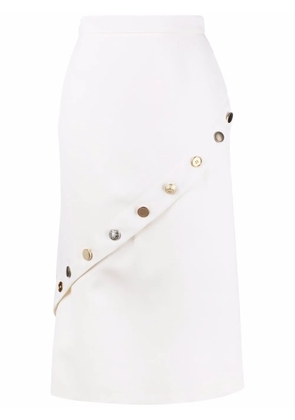 Alexander McQueen high-waisted asymmetric-hem skirt - Neutrals