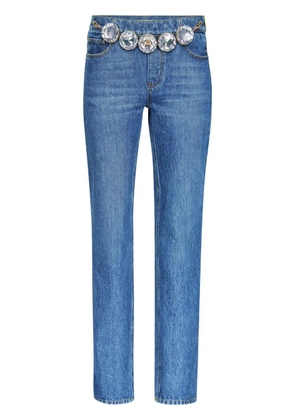 AREA Jumbo Crystal straight-leg jeans - Blue
