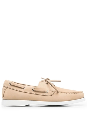 Scarosso Oprah leather boat shoes - Neutrals