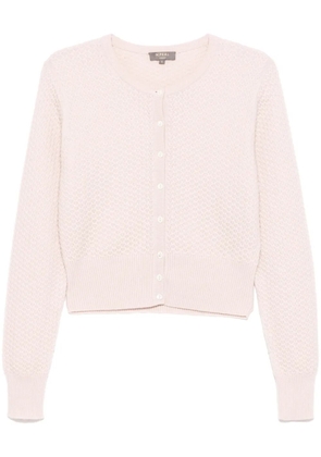 N.Peal tuck stitch cardigan - Pink