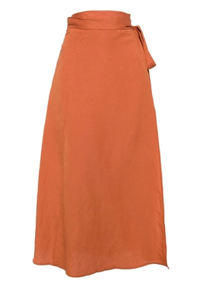 VOZ high-waisted wrap maxi skirt - Orange