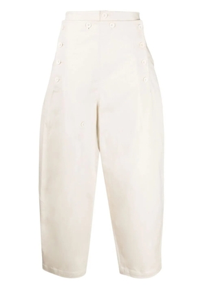 SONGZIO cropped wide-leg trousers - White