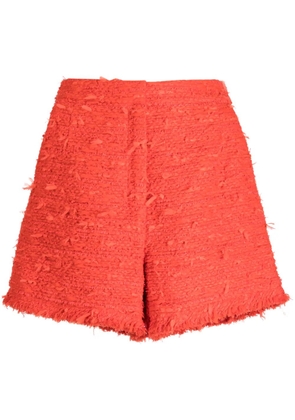 SHIATZY CHEN tweed high-waist shorts - Red