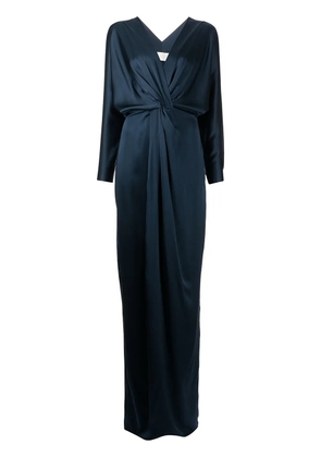 Michelle Mason twist-detail silk gown - Blue