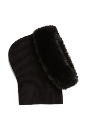 Nina Ricci faux-fur wool balaclava - Black