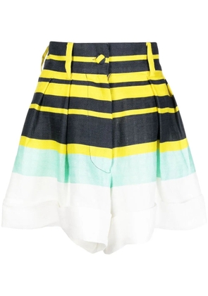 Bambah striped high-waisted shorts - Multicolour